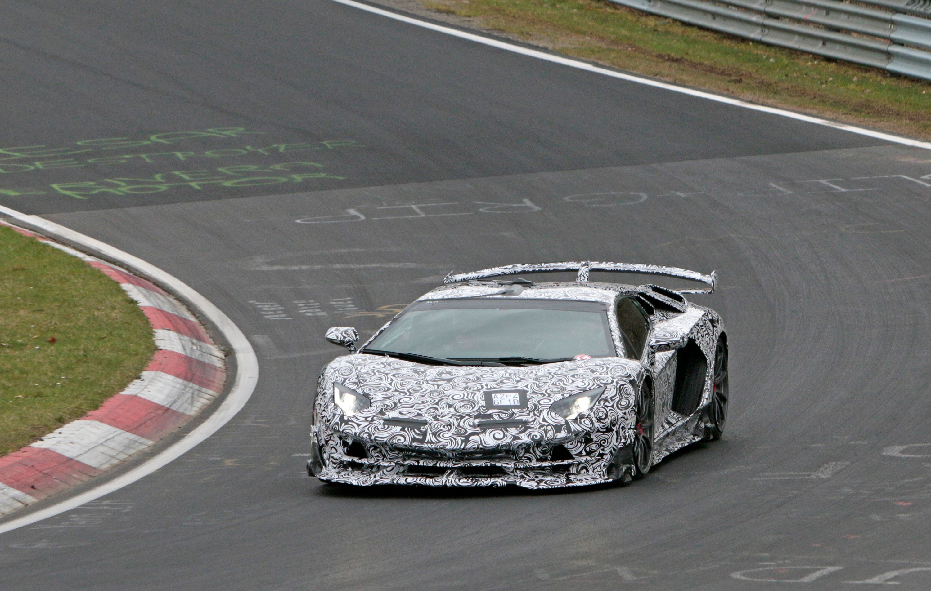 Lamborghini Aventador Sv Jota Spotted On The N Rburgring Is Porsche S