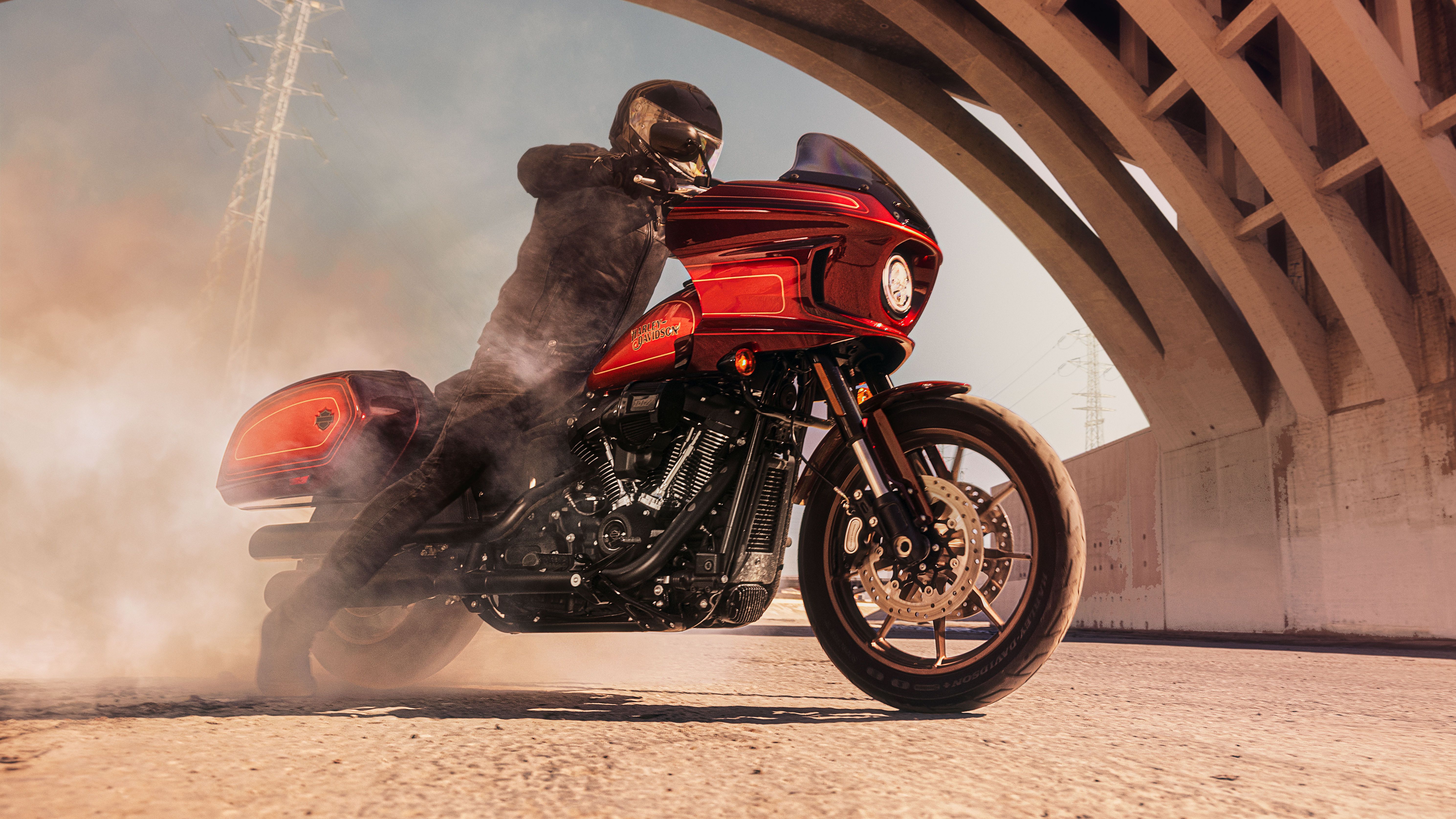 2022 Harley-Davidson Low Rider El Diablo doing a burnout