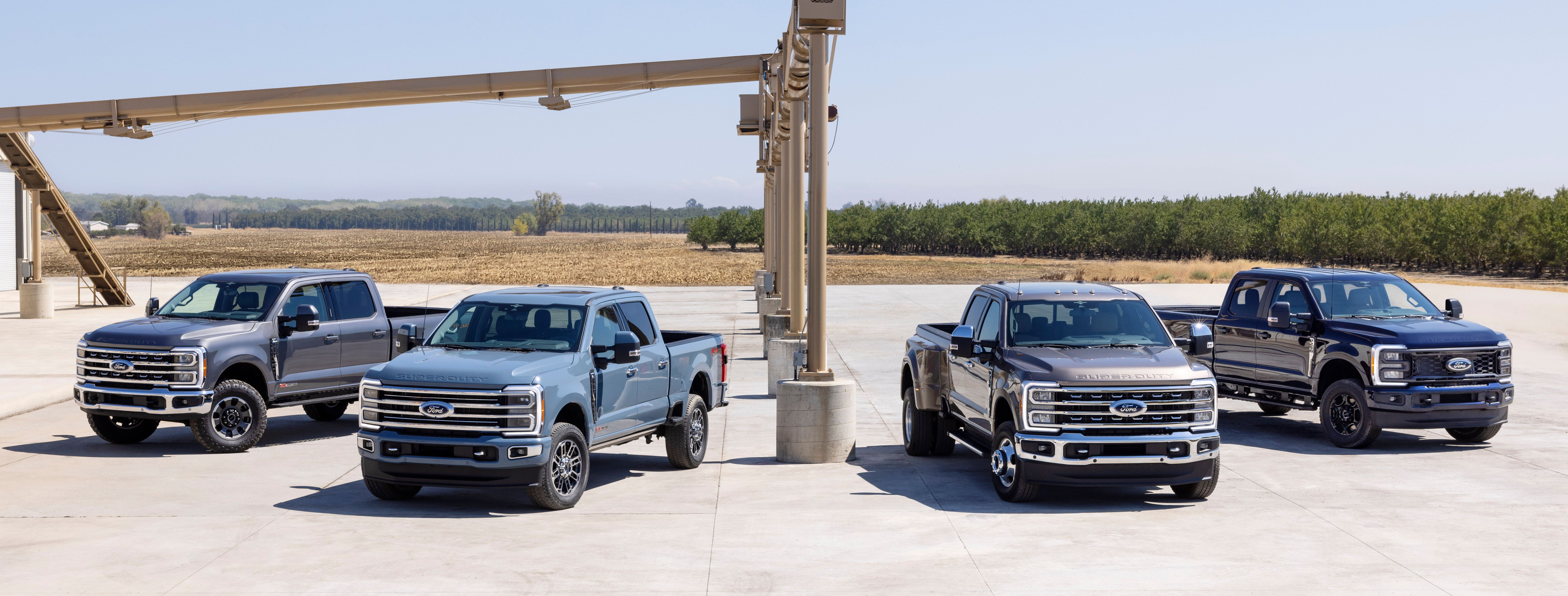 An Array of Ford Super Duty Trucks
