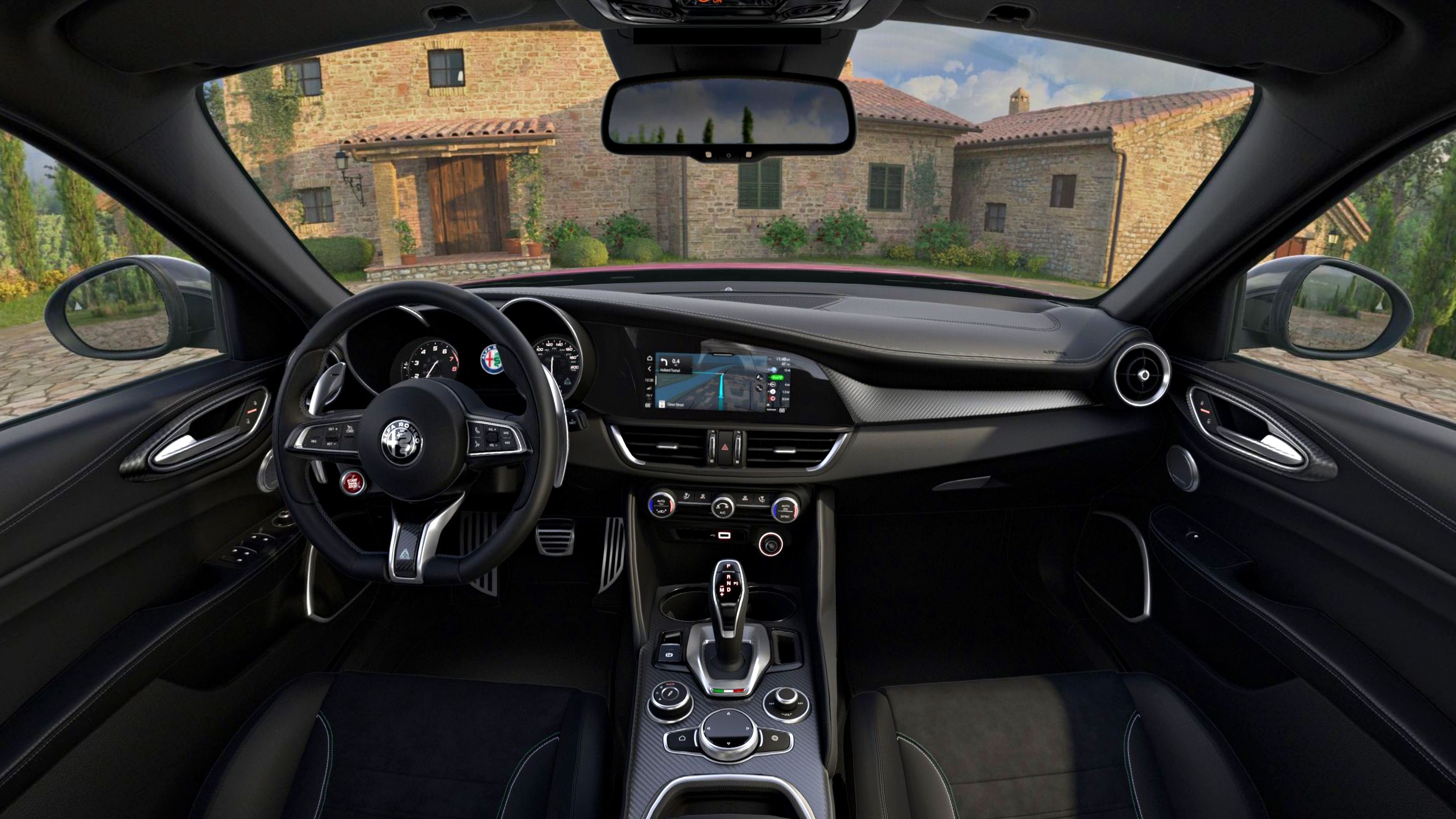 Alfa Romeo Giulia Quadrifoglio Cabin with the optional Carbon Fiber Seats