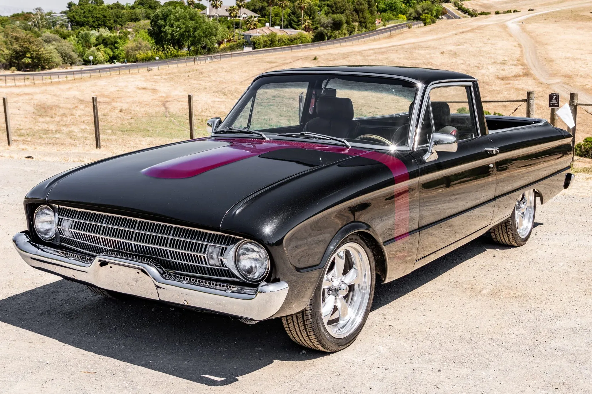 A parked modified 1960 Ford Ranchero