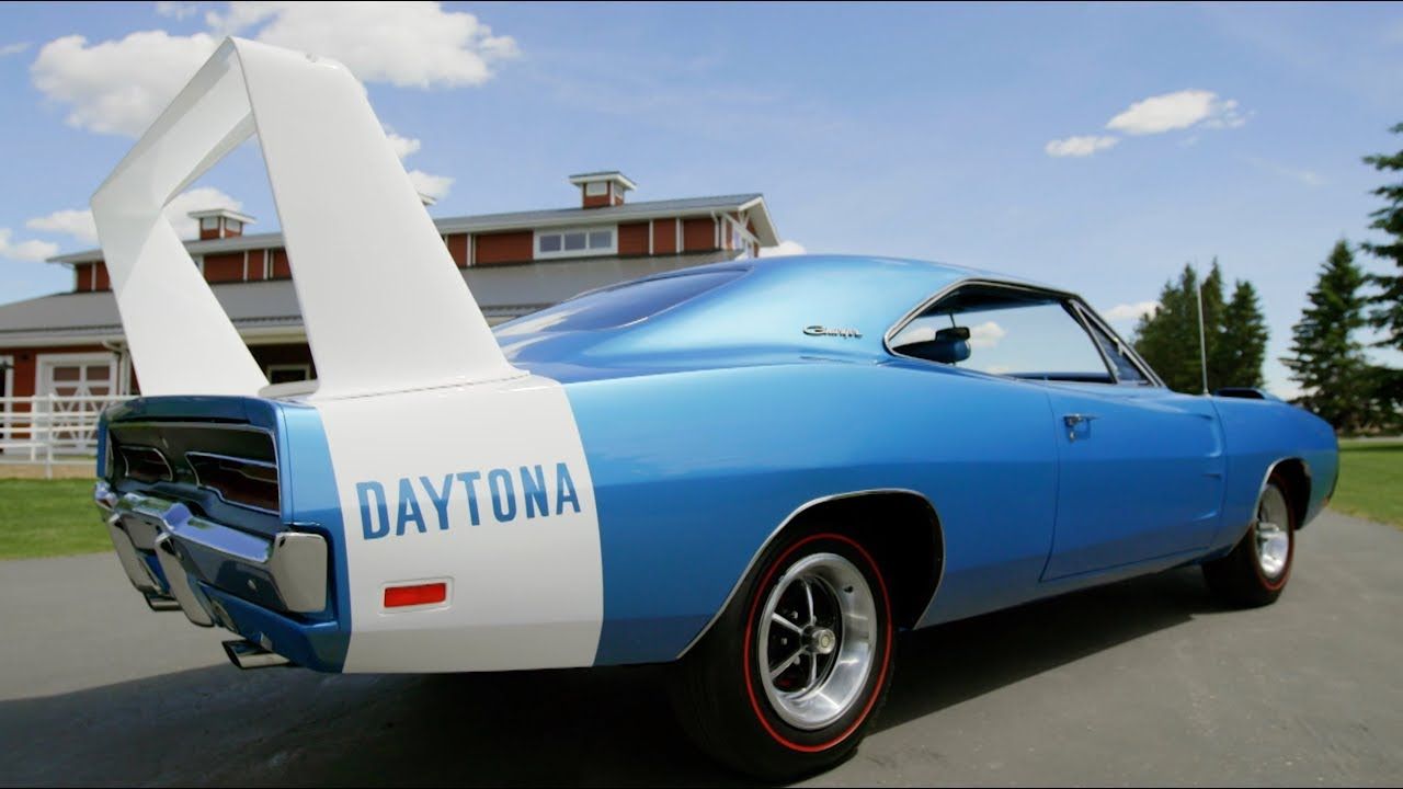 A parker blue 1969 Dodge Charger Daytona
