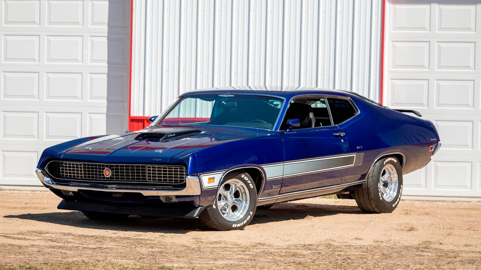 A parked 1970 Ford Torino GT