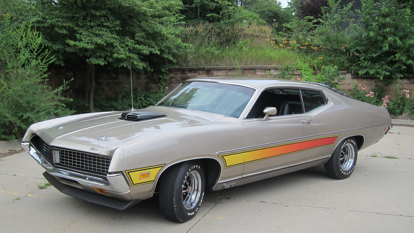 A arked 1971 Ford Torino GT