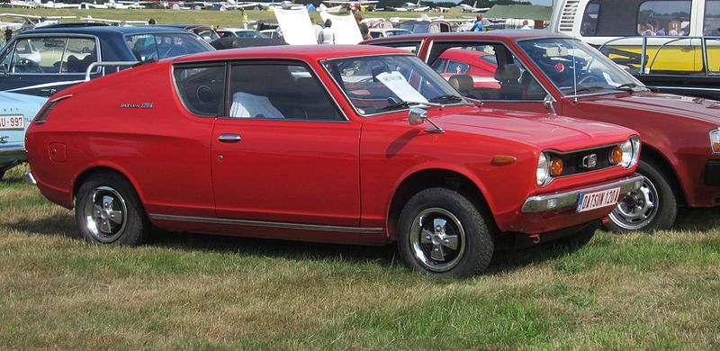 Red 1974 Nissan Datsun Cherry 120A