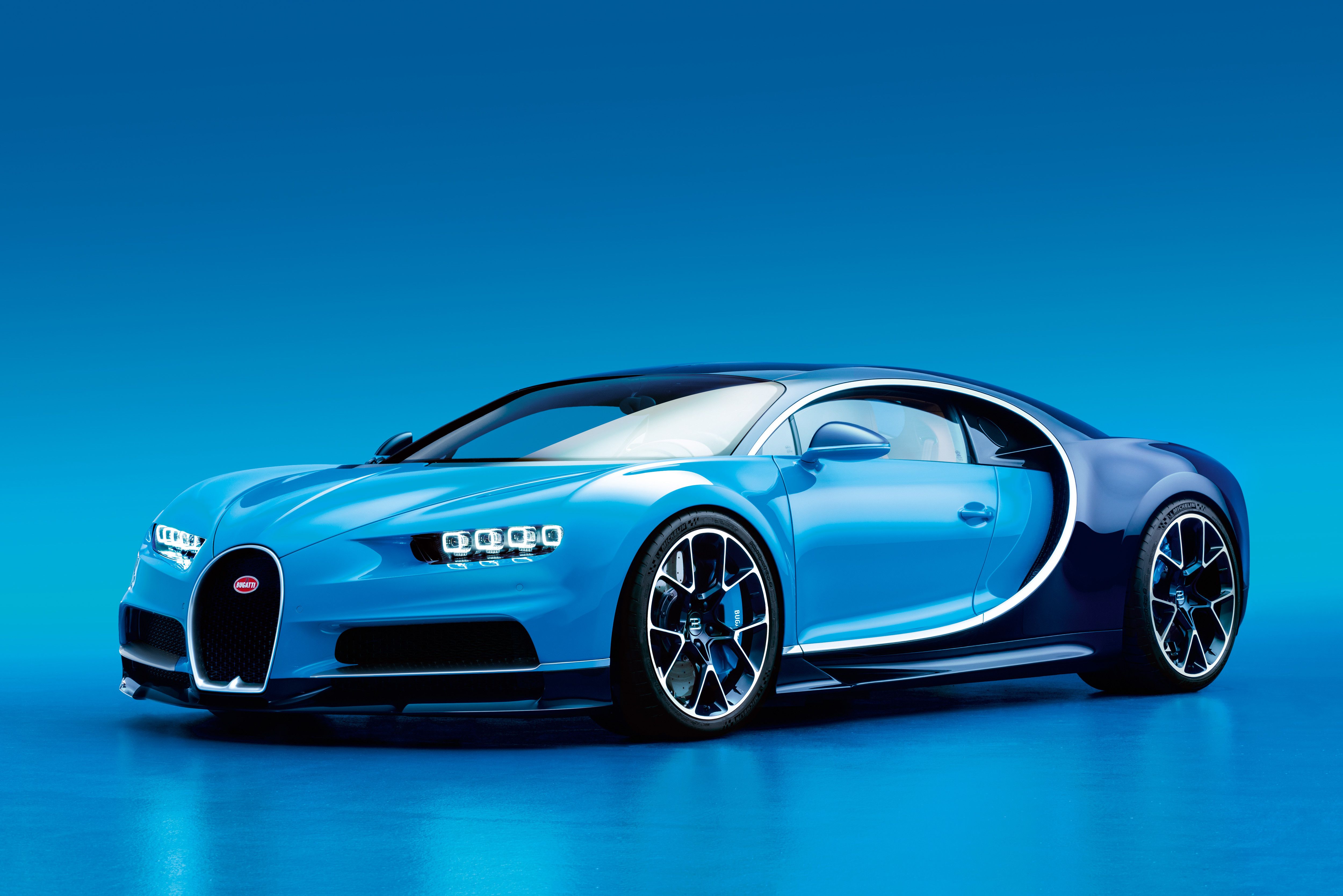 Blue Bugatti Chiron