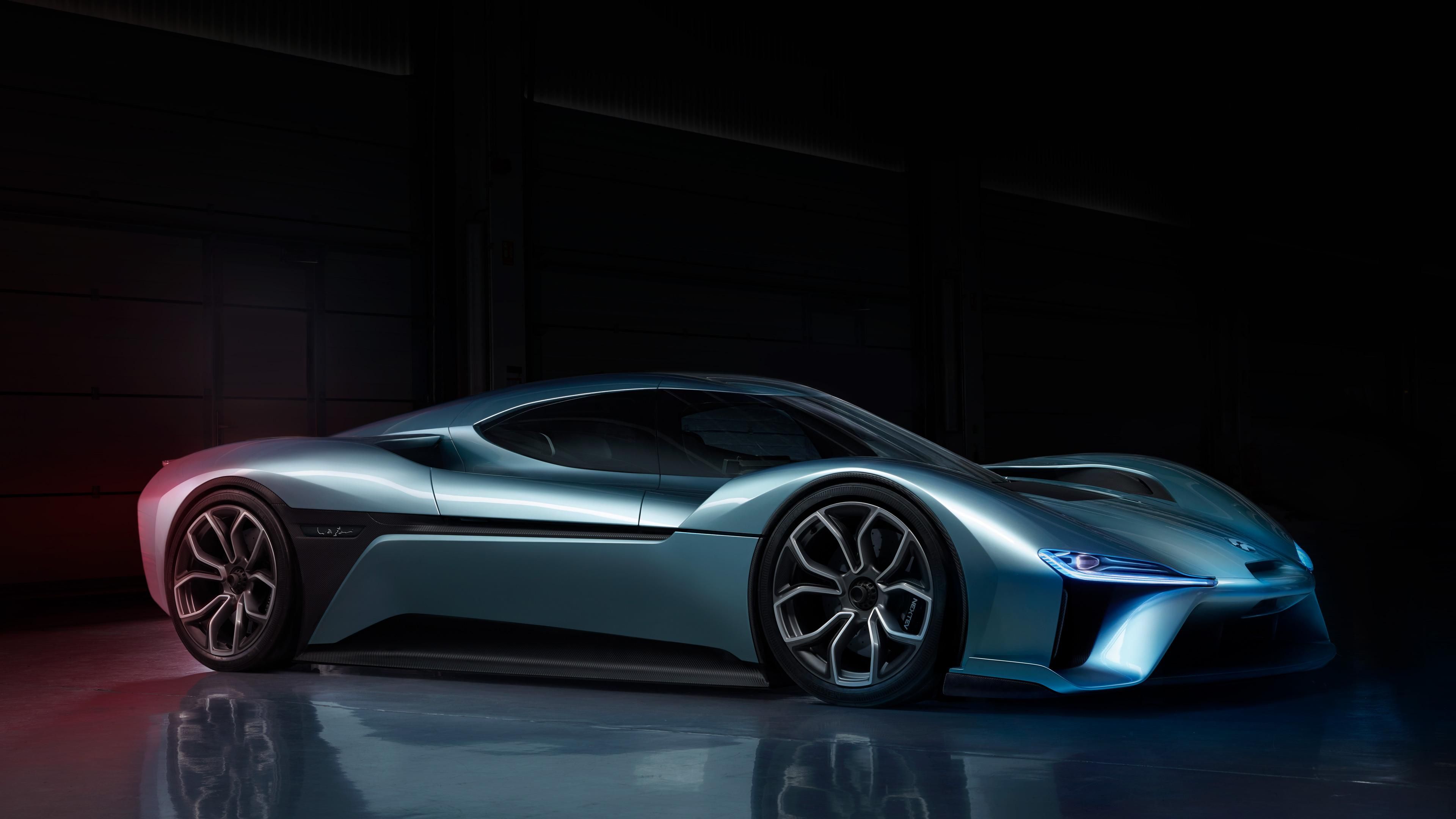 A parked Nio EP9 on display.
