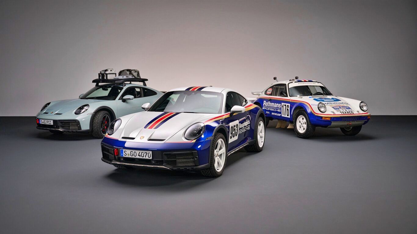 Porsche 911 Dakar 2023 com Porsche Clássico 1984