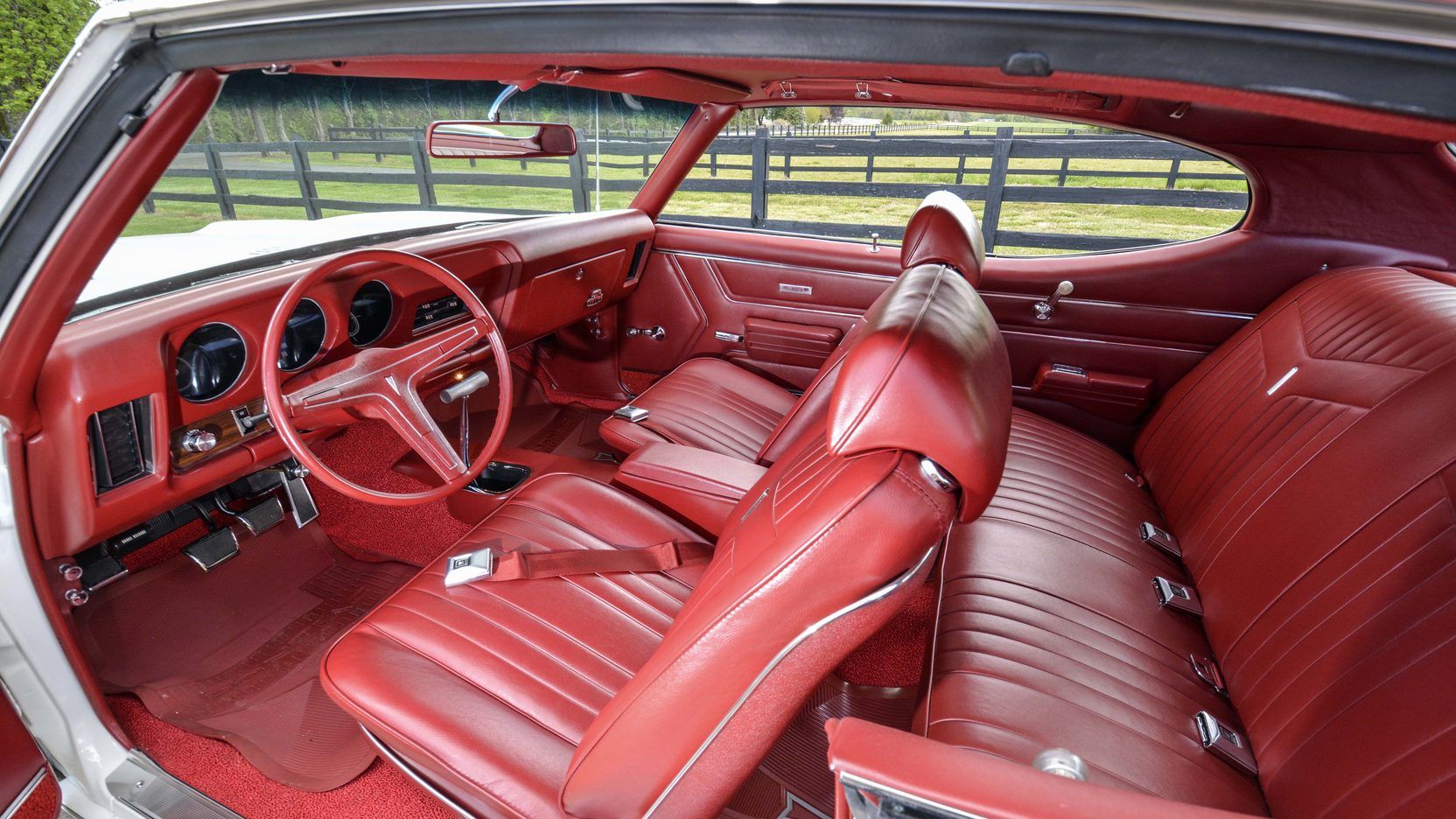 A parked 1969 Pontiac Judge interior