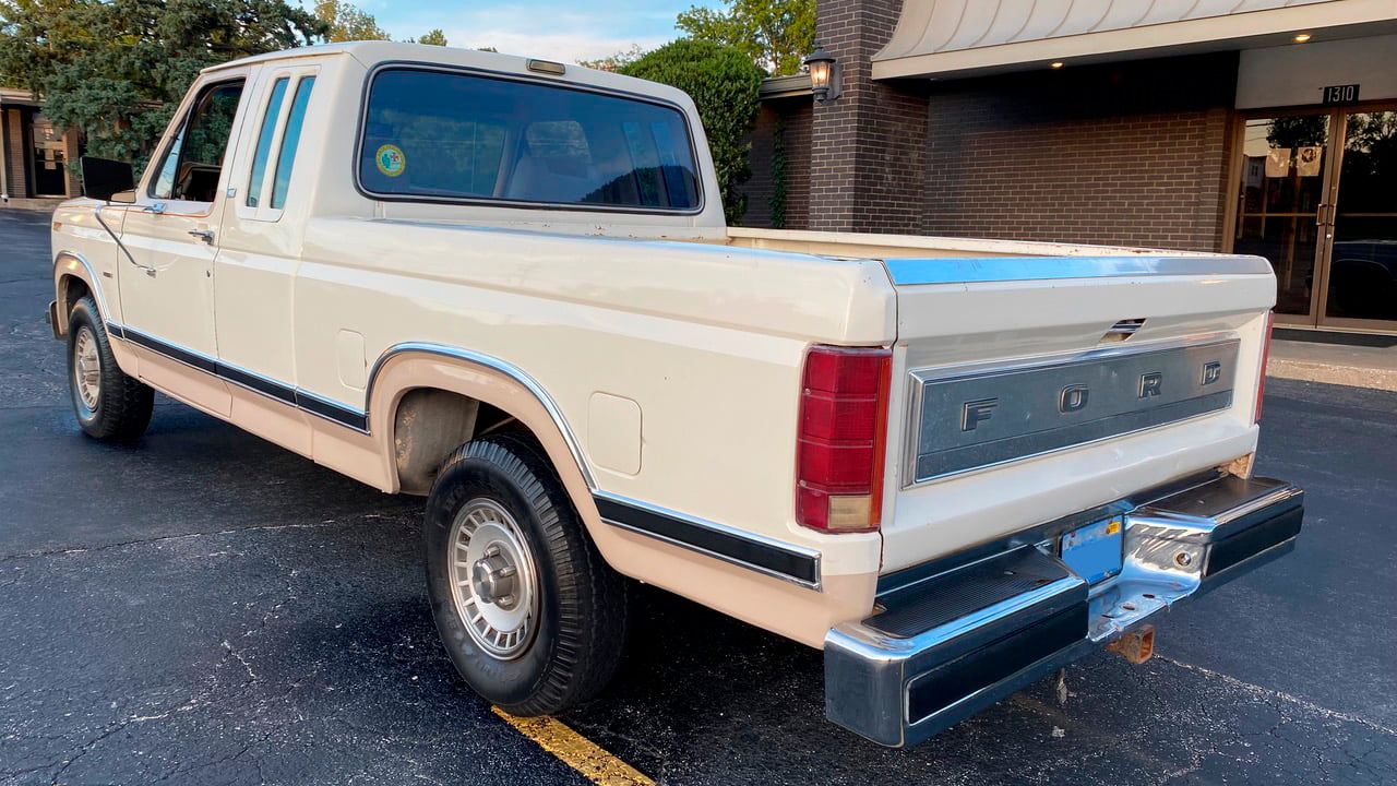 A parked 1982 Ford F150
