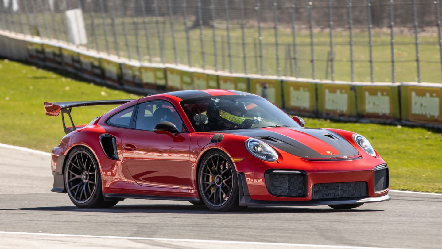 A parked and waiting to race 2019 Porsche 911 GT2 RS