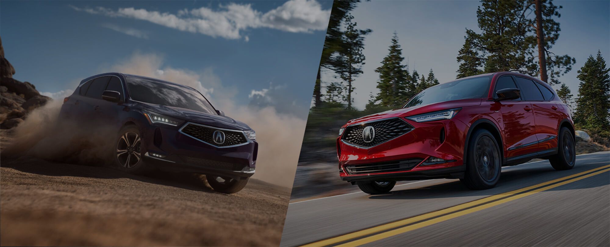 Sepasang Acura 2022 yang diparkir.