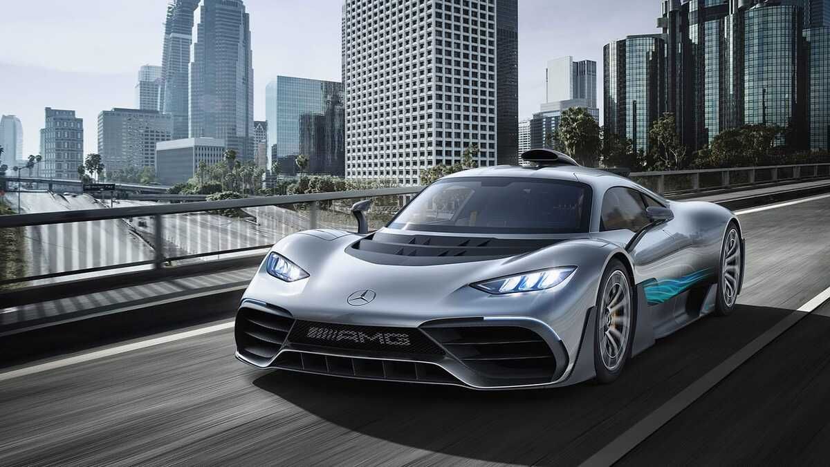 A racing 2023 Mercedes AMG One