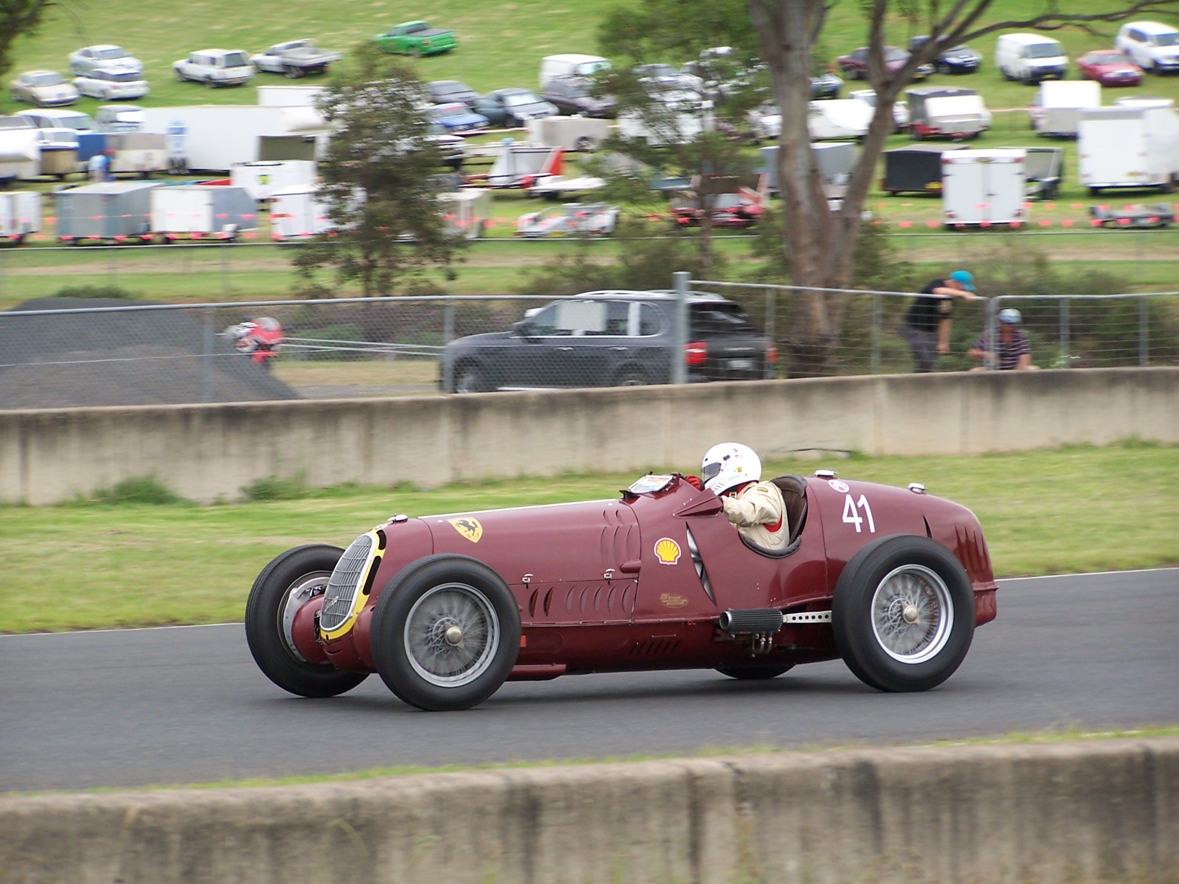 1933 Alfa Romeo 8C 2300LM on racetrack.