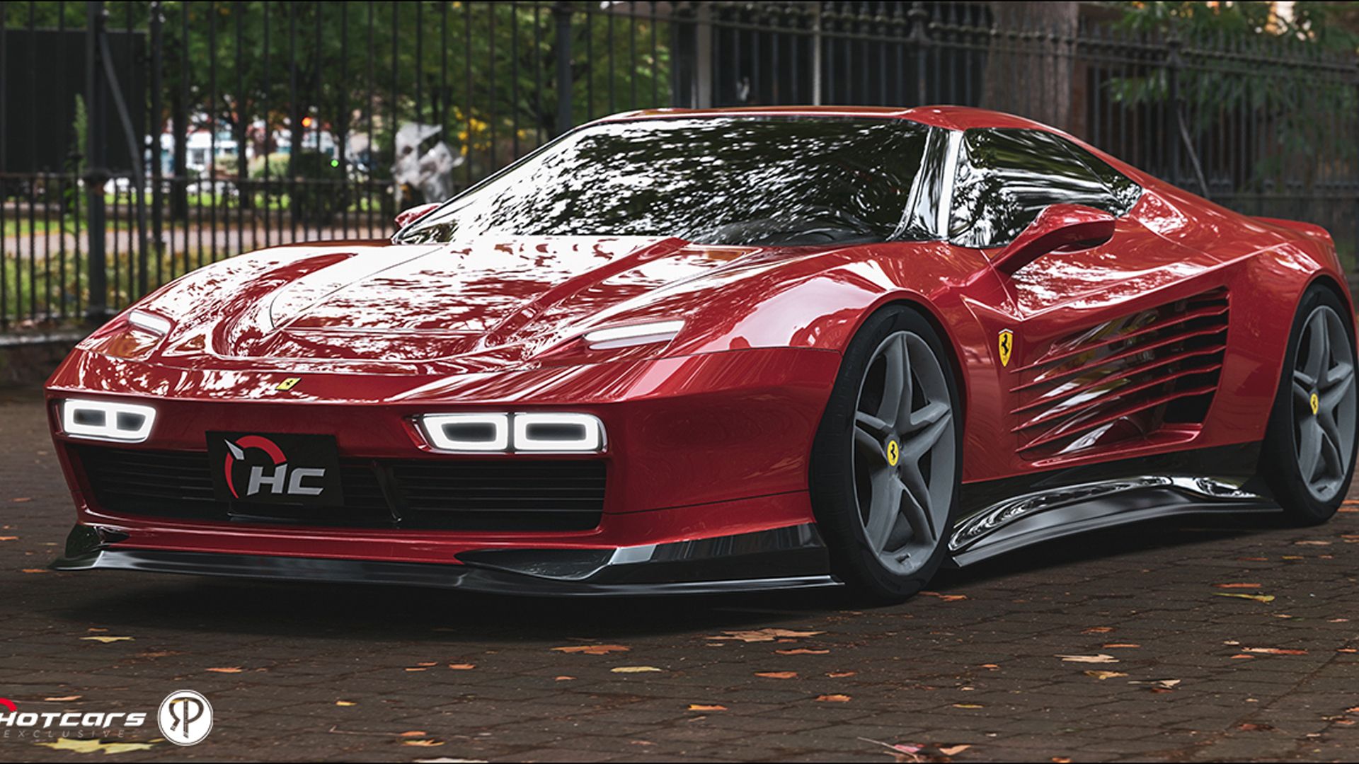 Ferrari Testarossa rendering
