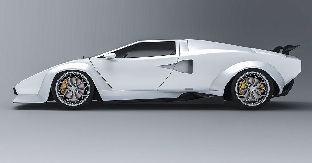 Countach Rendering Illustrates An Even More Striking Raging