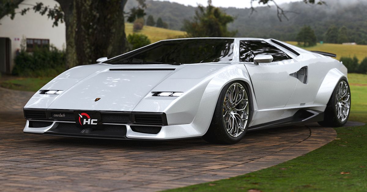 Countach Rendering Illustrates An Even More Striking Raging