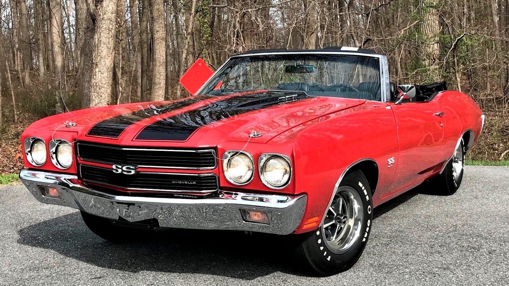 A parked 1970 Chevy Chevelle SS Convertible