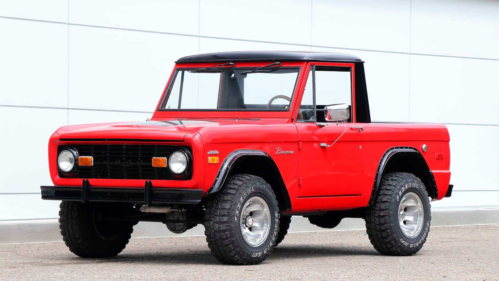 A parked 1970 Ford Bronco