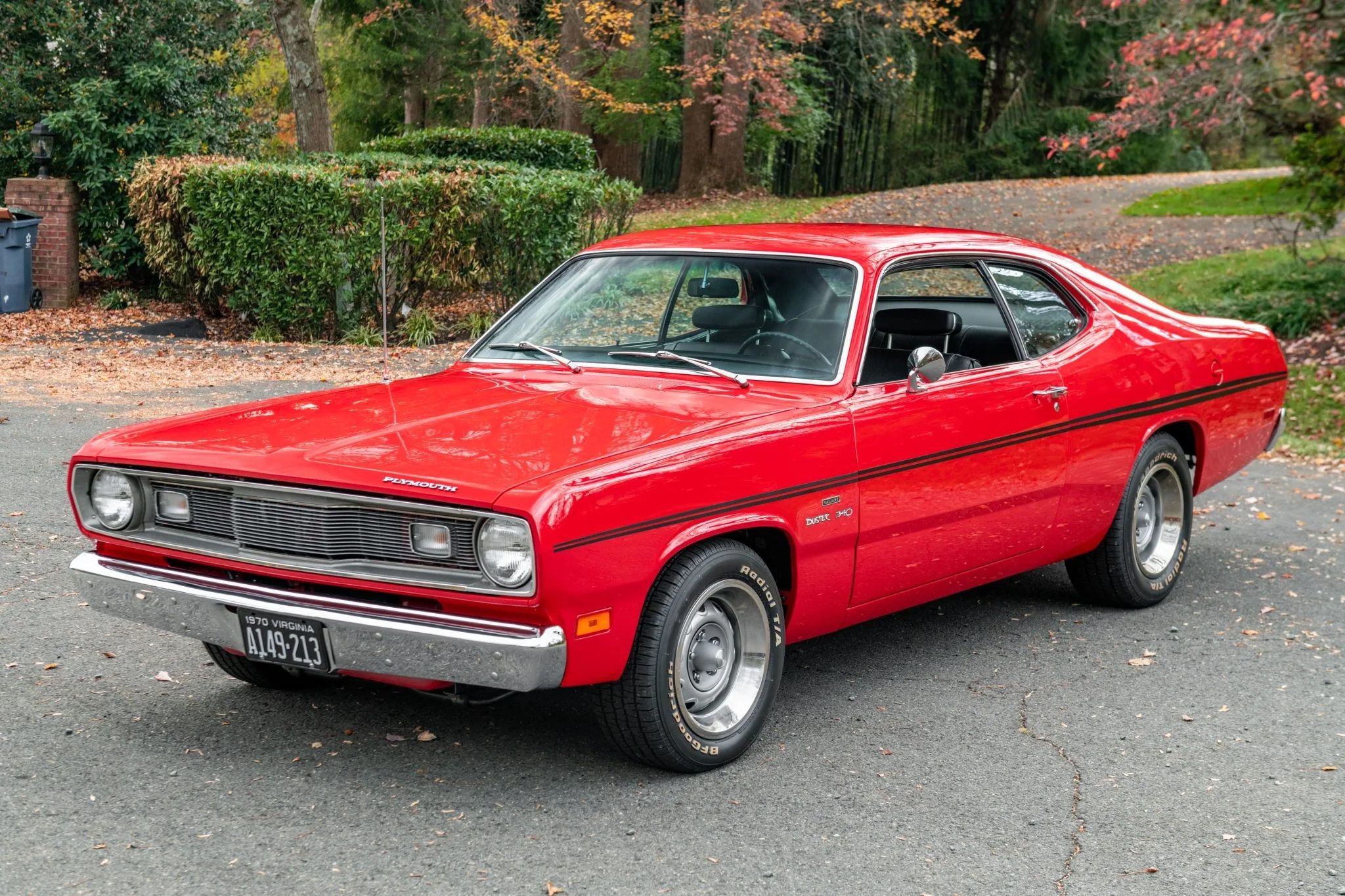 A parked 1970 Plymouth Duster
