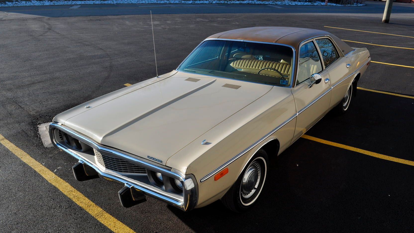 A parked 1973 Dodge Coronet