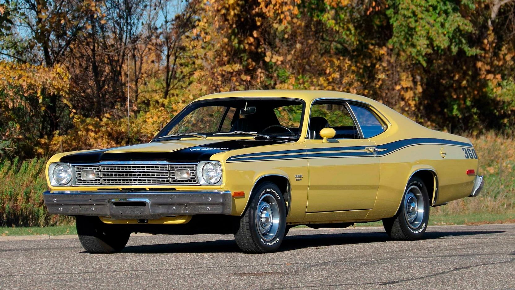 A parked 1974 Plymouth Duster