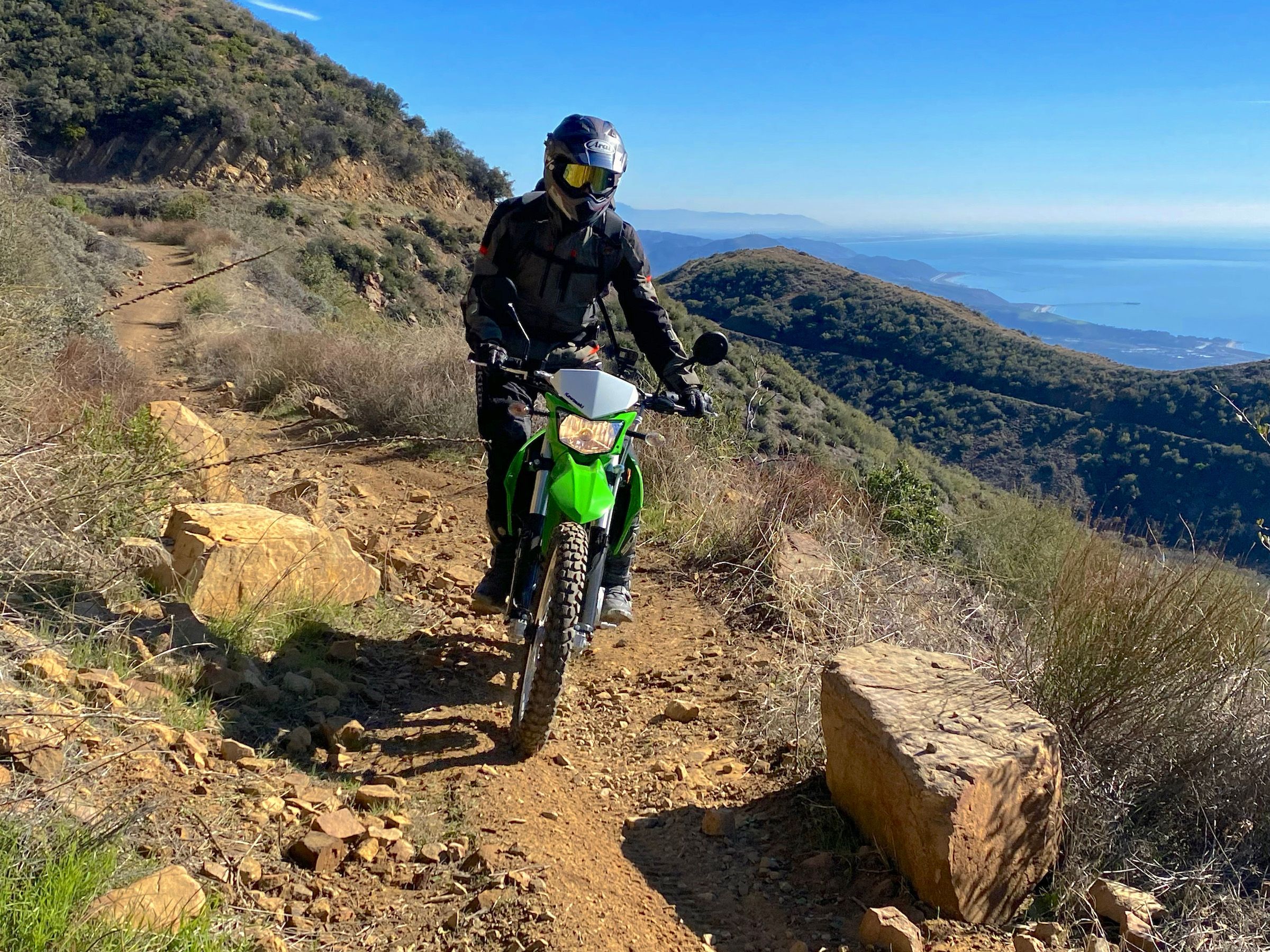 2023 Kawasaki KLX300 has an agile, rigid chassis ideal for off-road