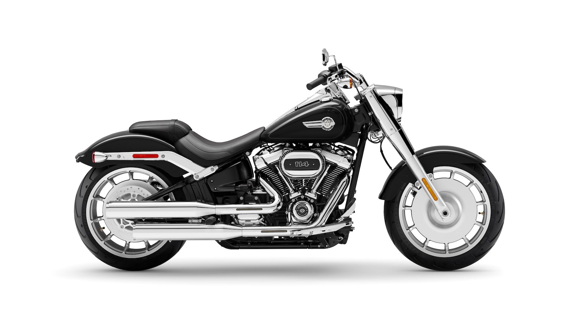 A parked 2022 Harley-Davidson Fat Boy
