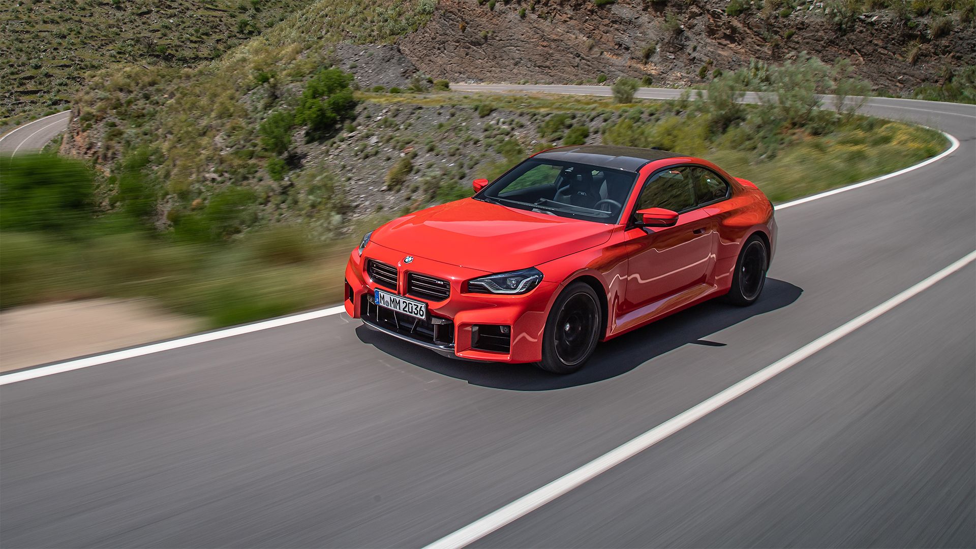 2022 BMW M2 on the road