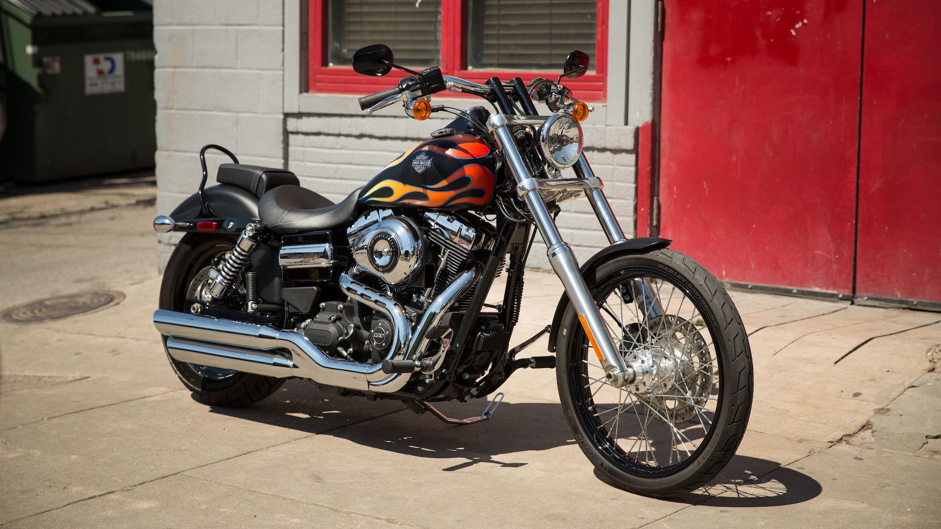 2017 harley davidson dyna wide glide with flame paint job