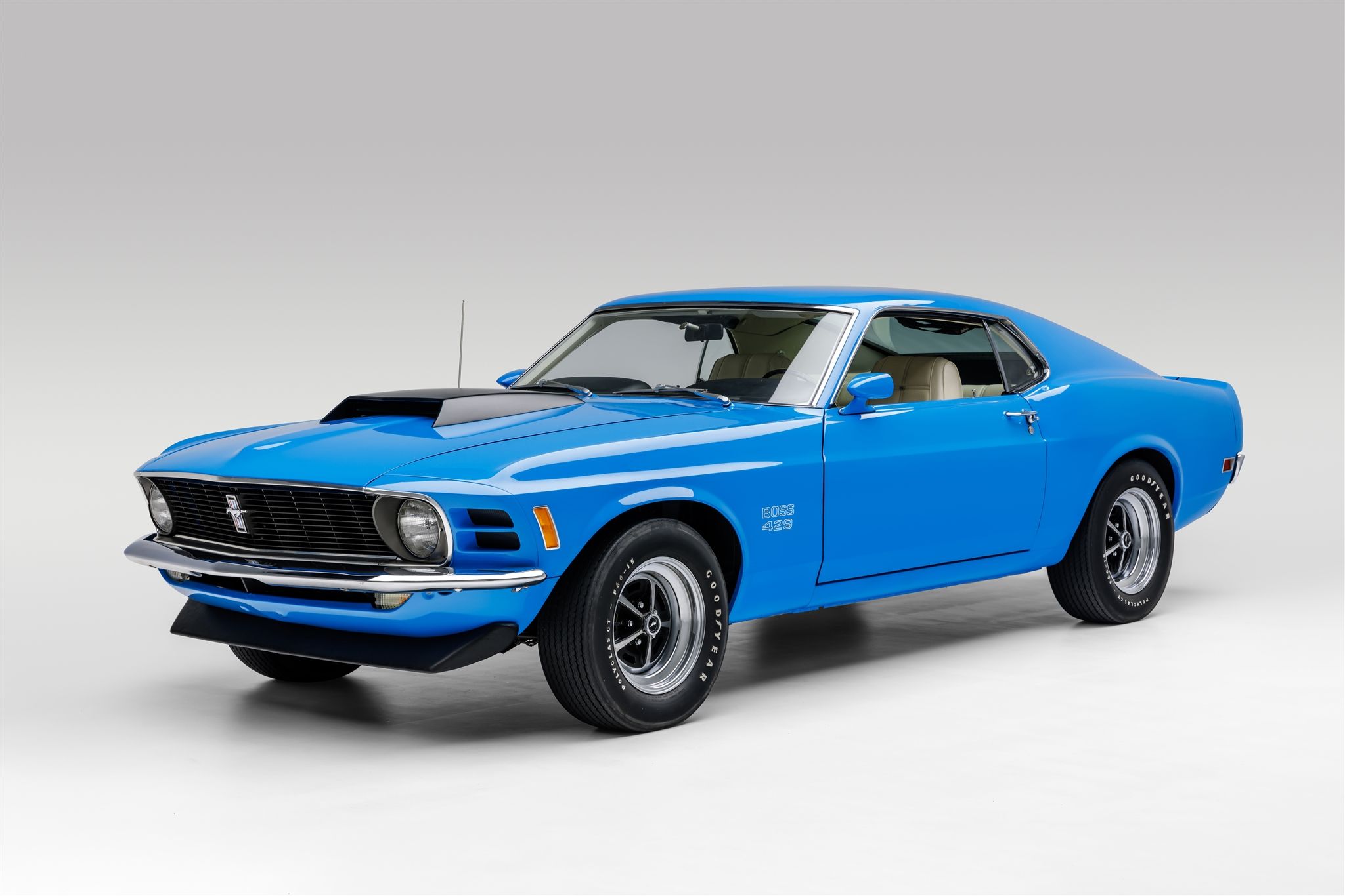 grabber blue 1970 ford mustang boss 429