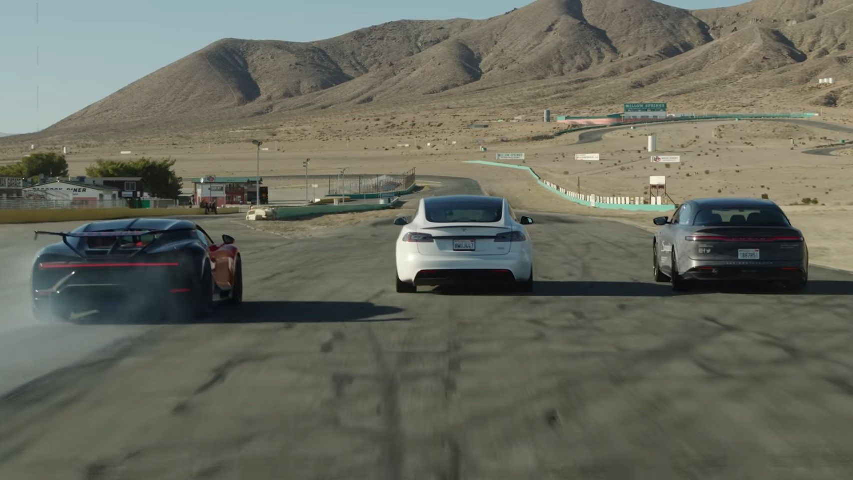 Lucid Air Sapphire vs. Tesla Model S Plaid vs. Bugatti Chiron Pur Sport
