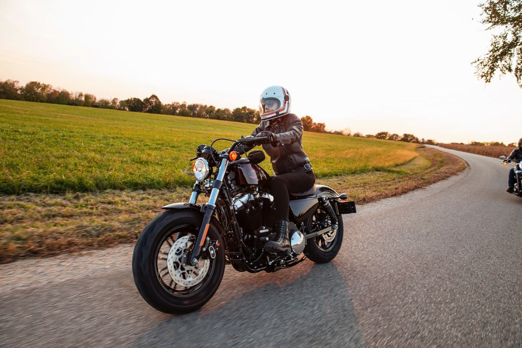 Harley Davidson Sportster riding shot