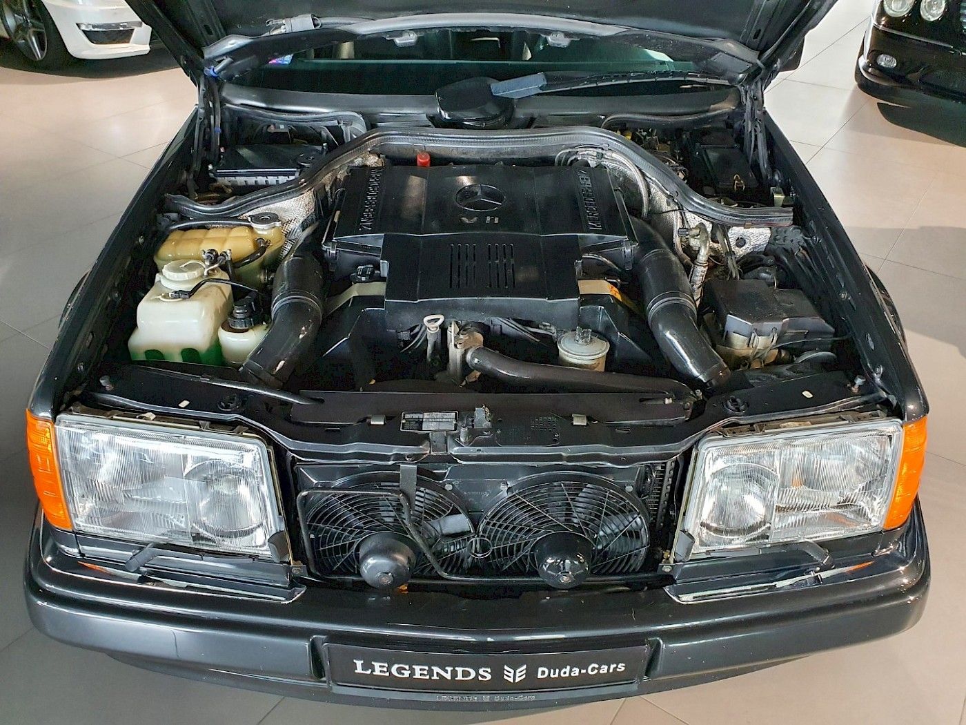 Engine Bay of the Mercedes-Benz 500E