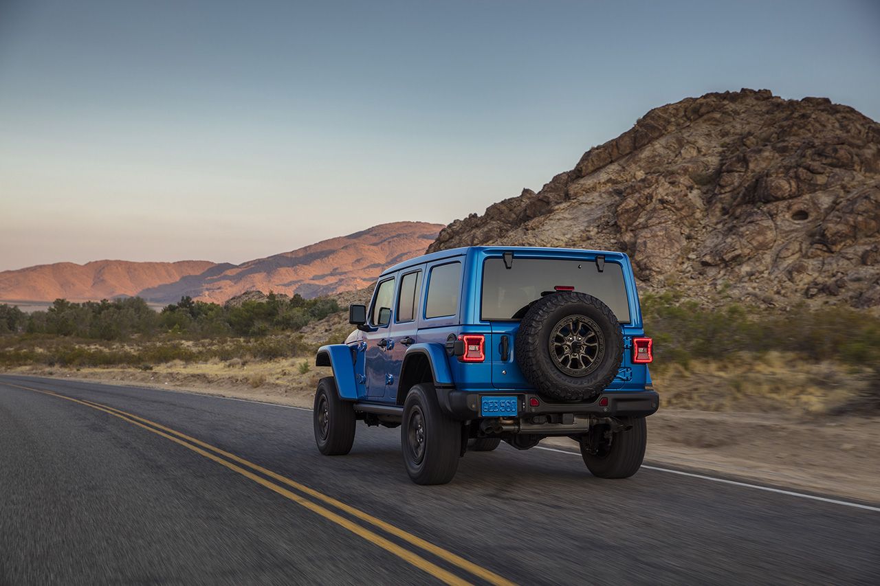 Foto de ação do Jeep Wrangler Rubicon