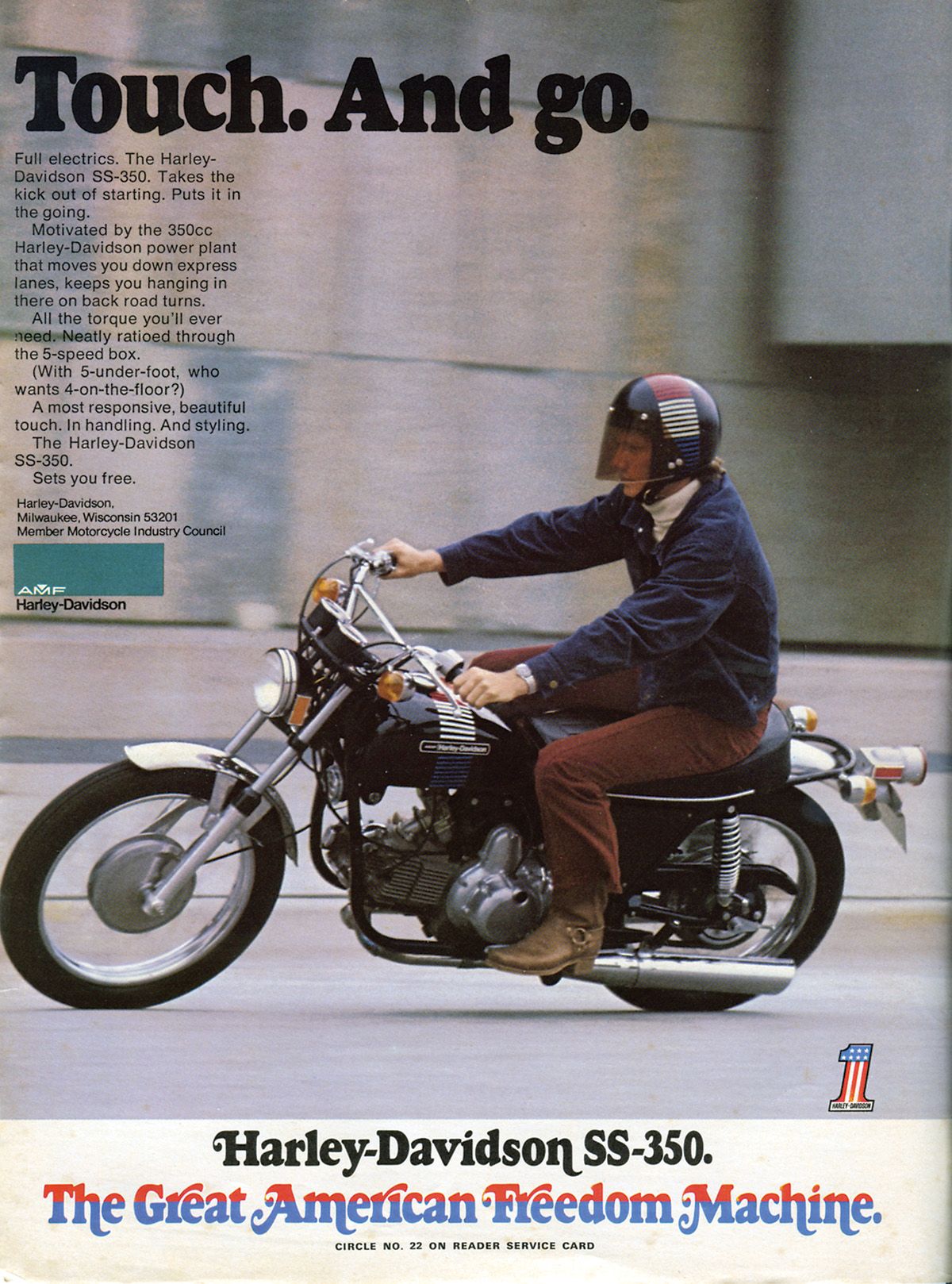 Aermacchi/AMF Harley Davidson advertisment