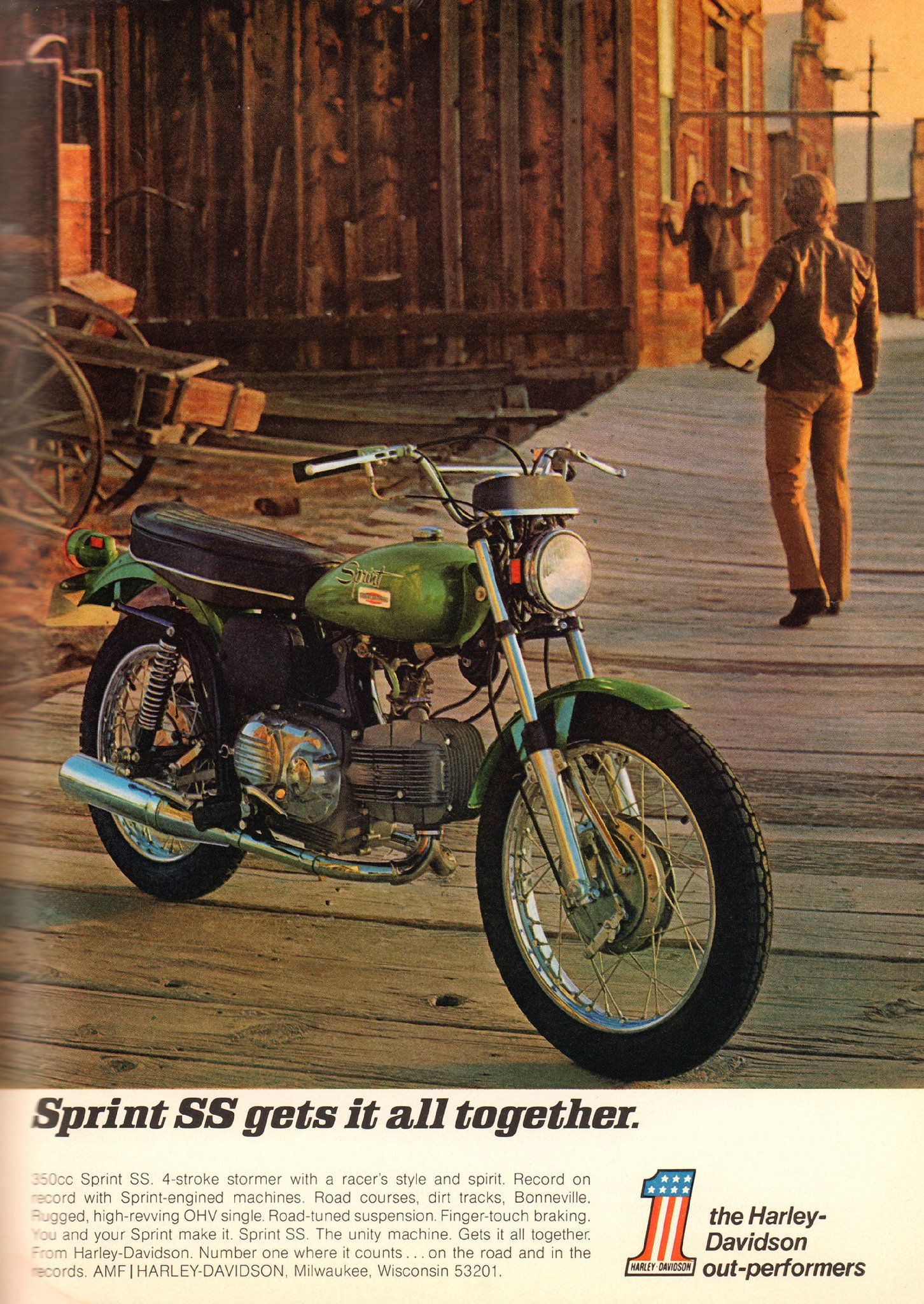 Aermacchi/AMF Harley Davidson advertisement
