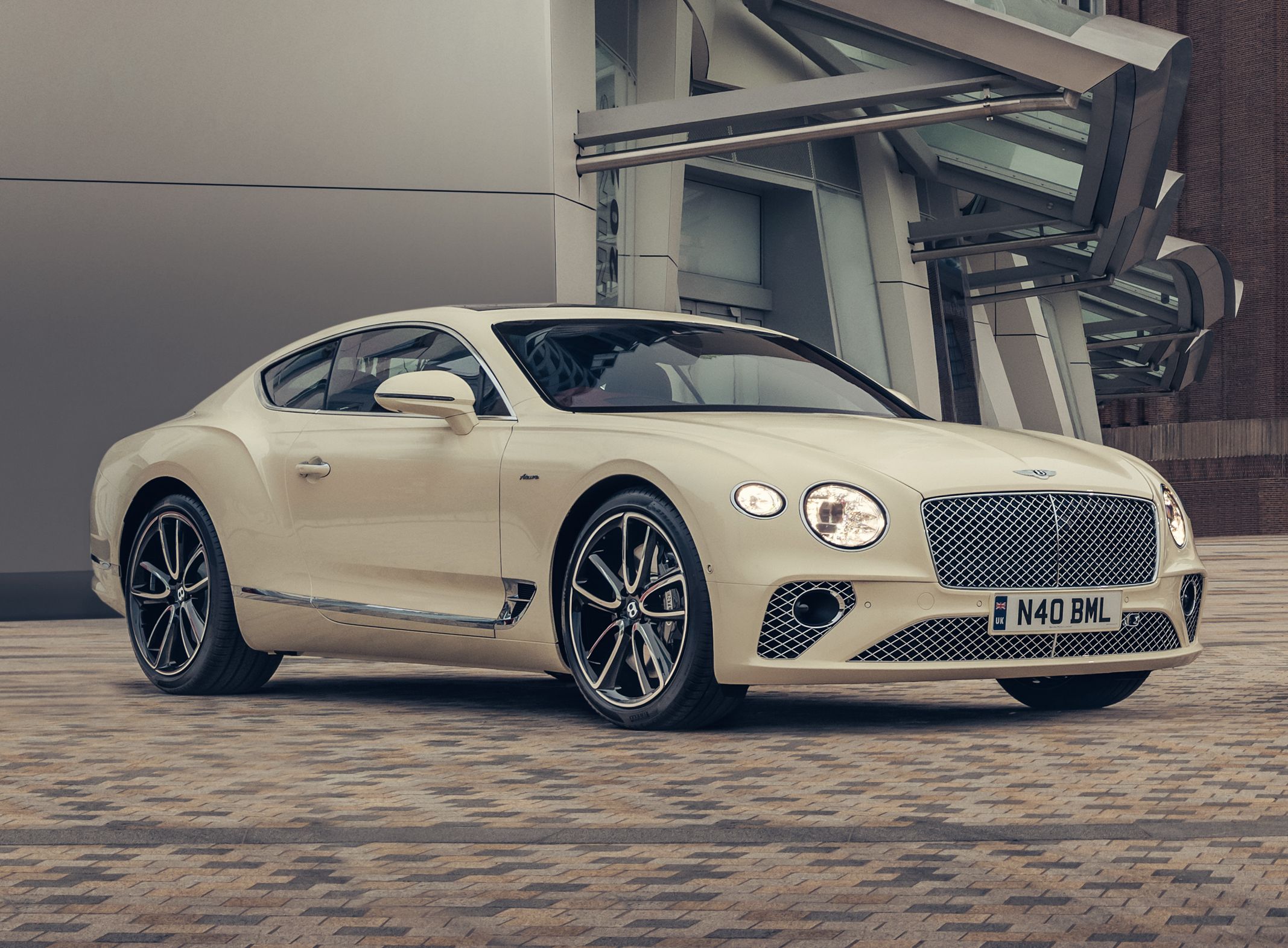 Front shot of the special edition Bentley Continental GT Azure