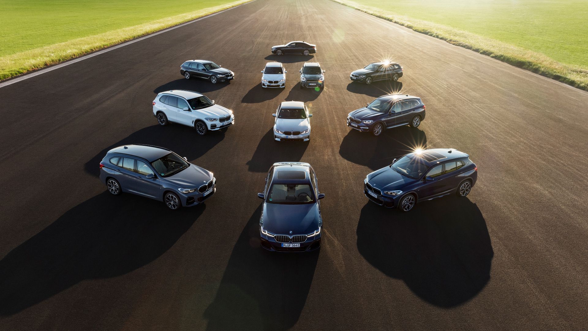 BMW Plug-in Hybrid range shown from above