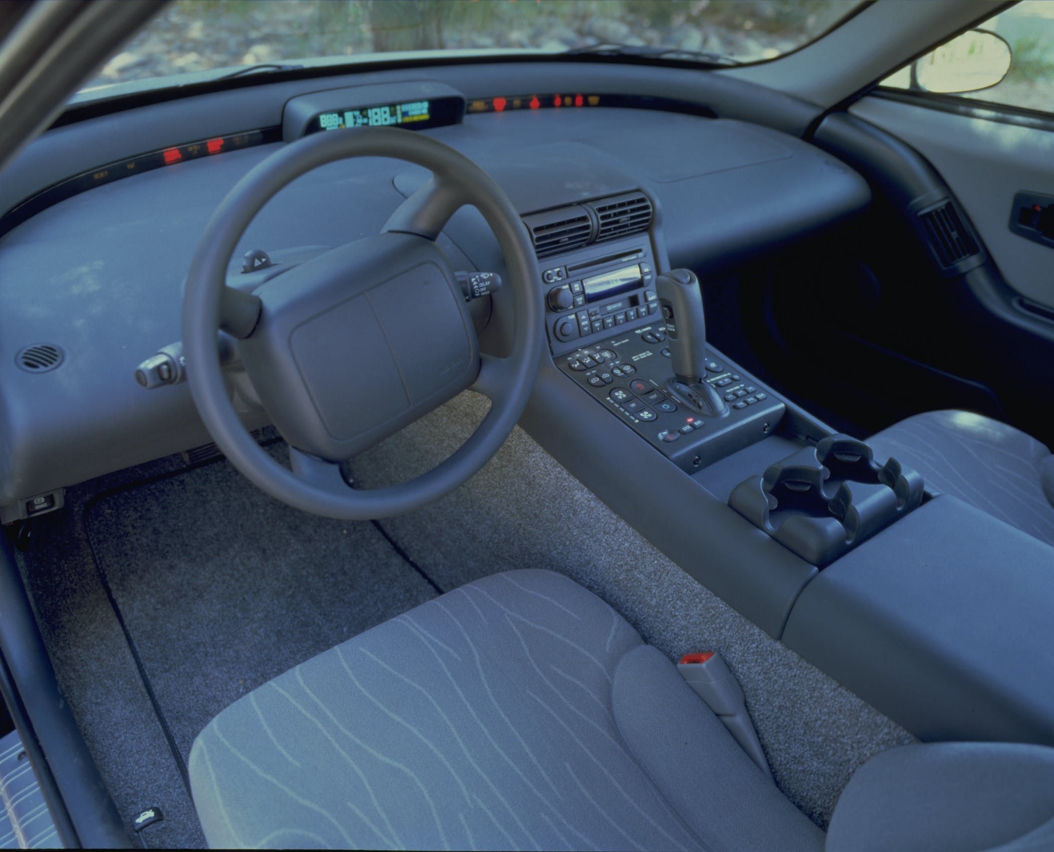 The interior of an EV1 car.