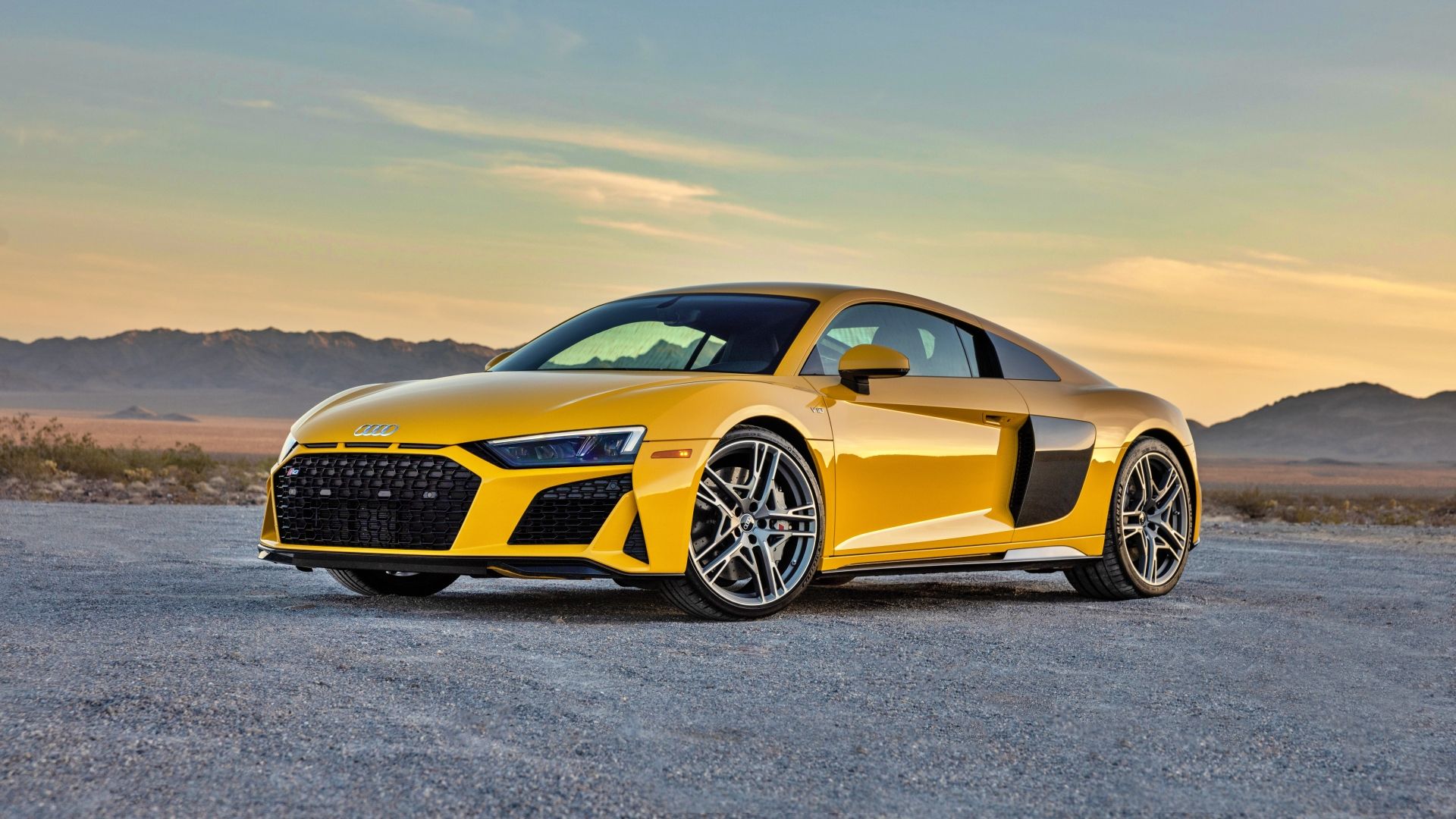 Yellow Audi R8 Coupe
