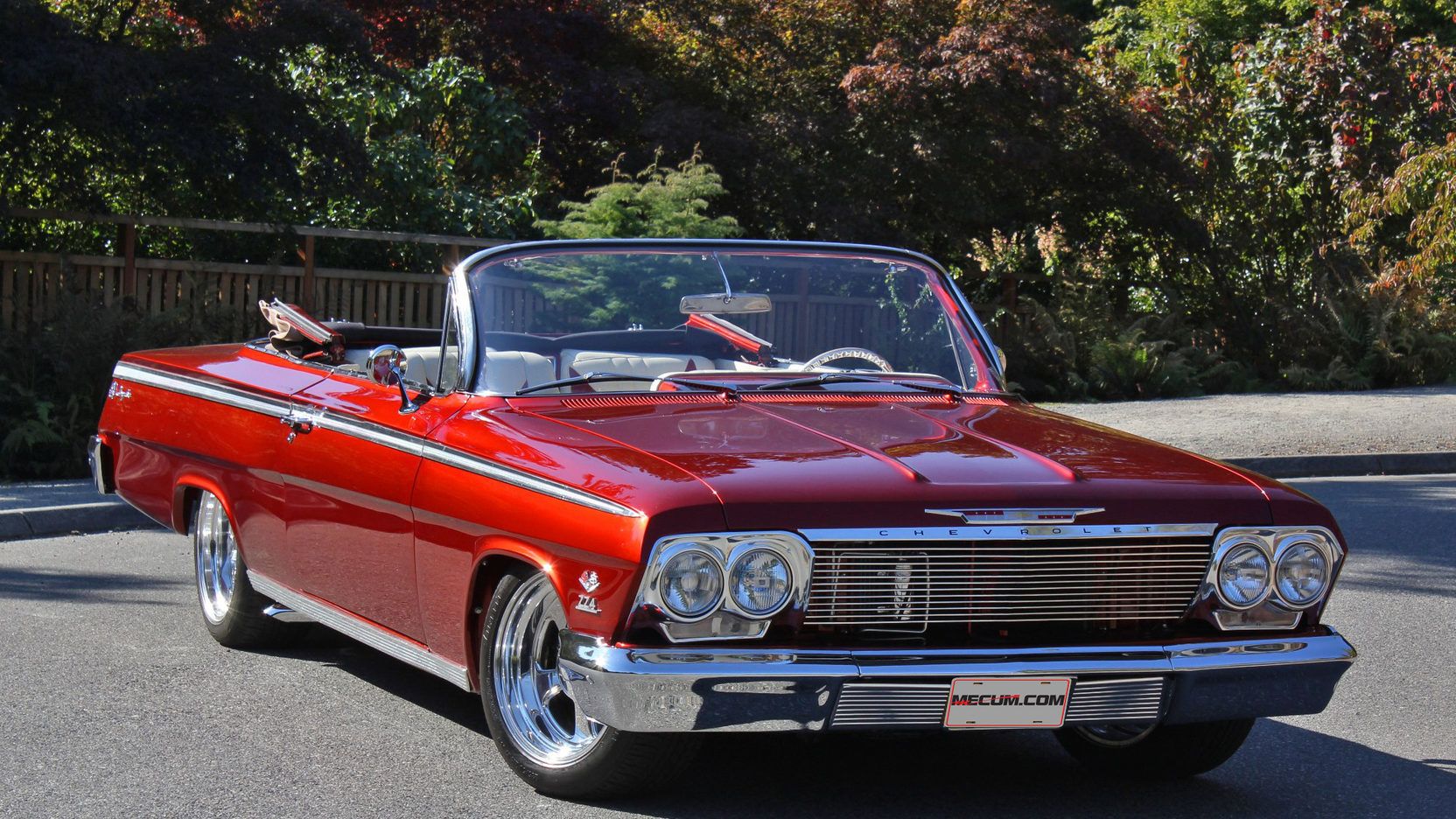 A parked 1962 Chevrolet Impala SS convertible