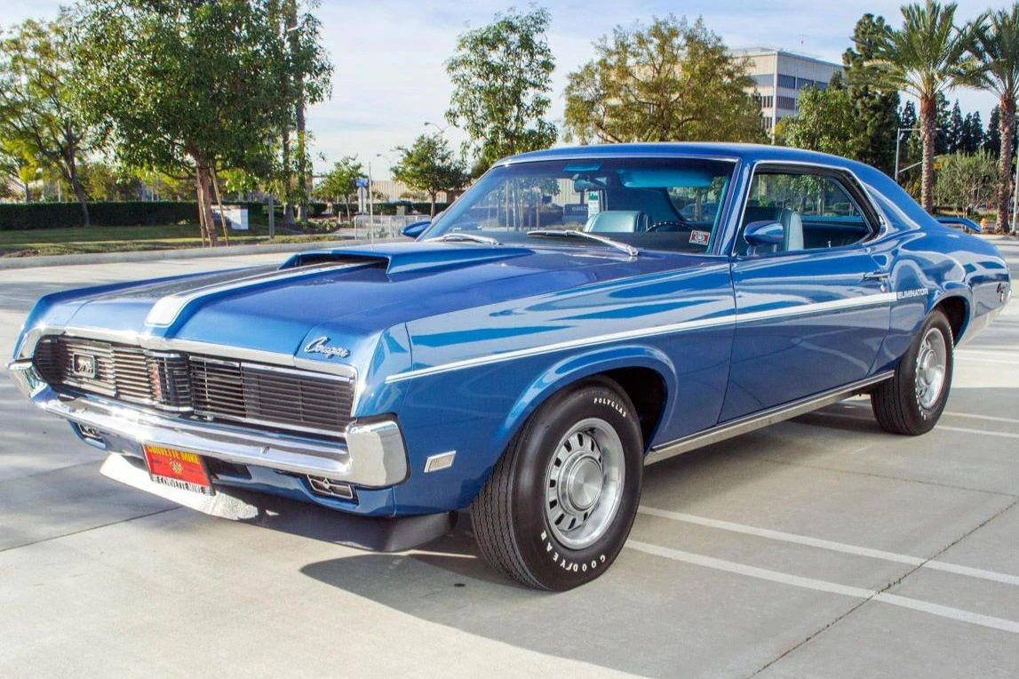 A parked 1969 Mercury Cougar Eliminator 