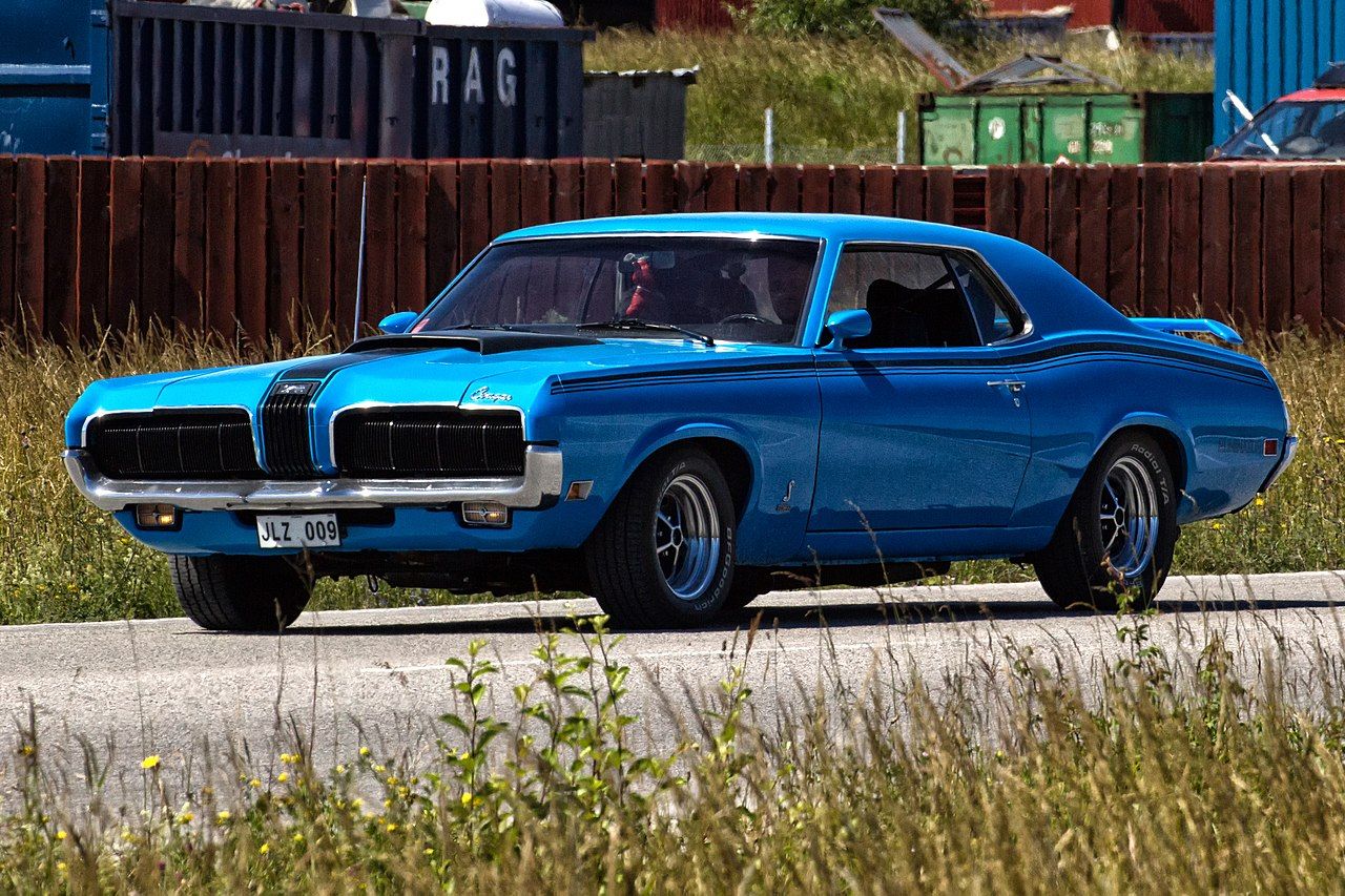 A parked 1969 Mercury Cougar Eliminator 