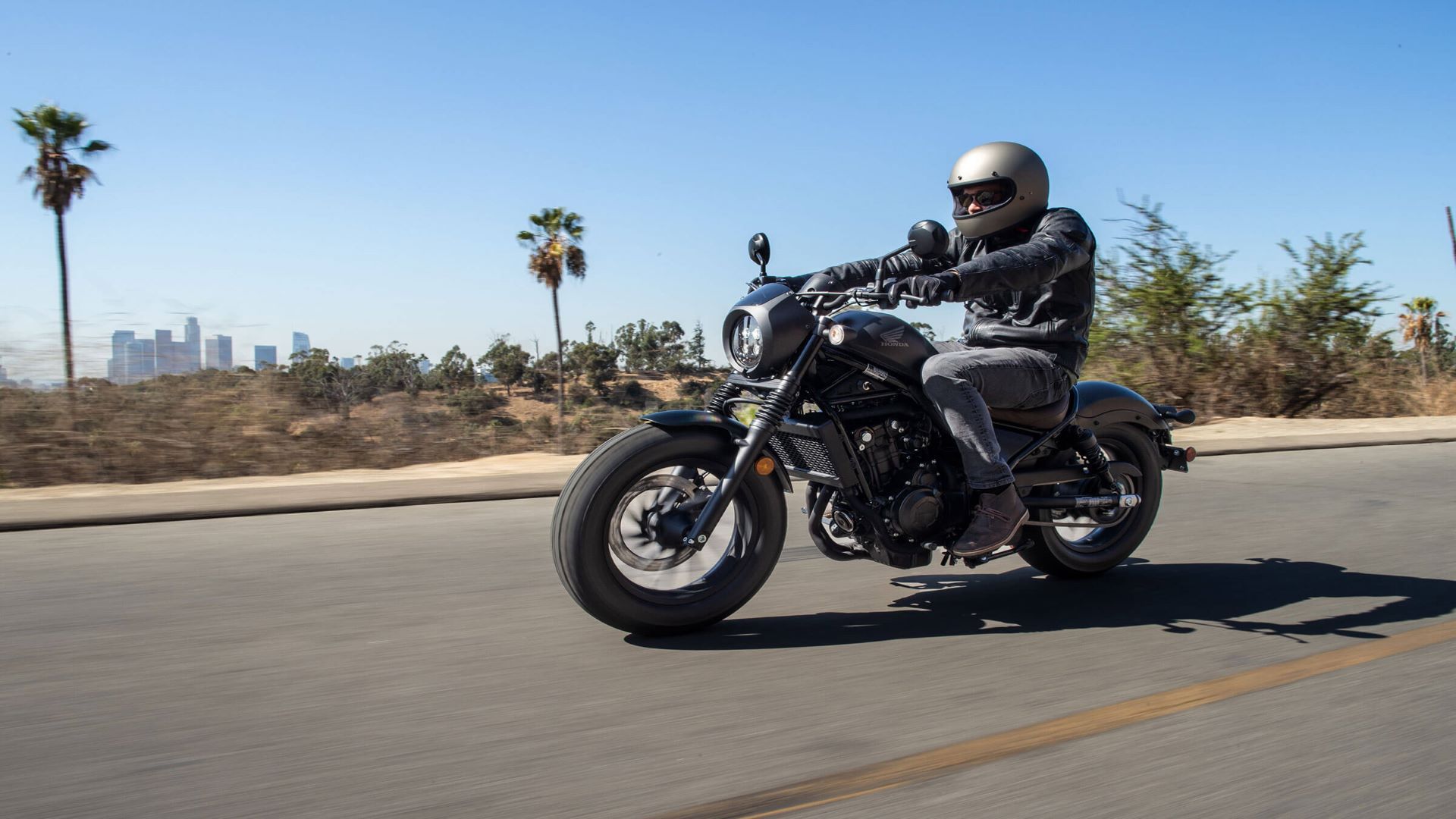 Honda rebel 500 with shop passenger