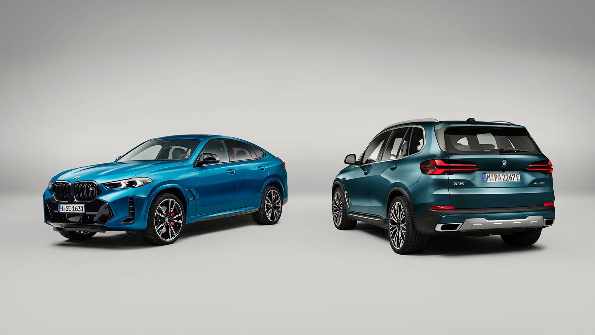 (Left-to-right) 2024 BMW X6 and BMW X5