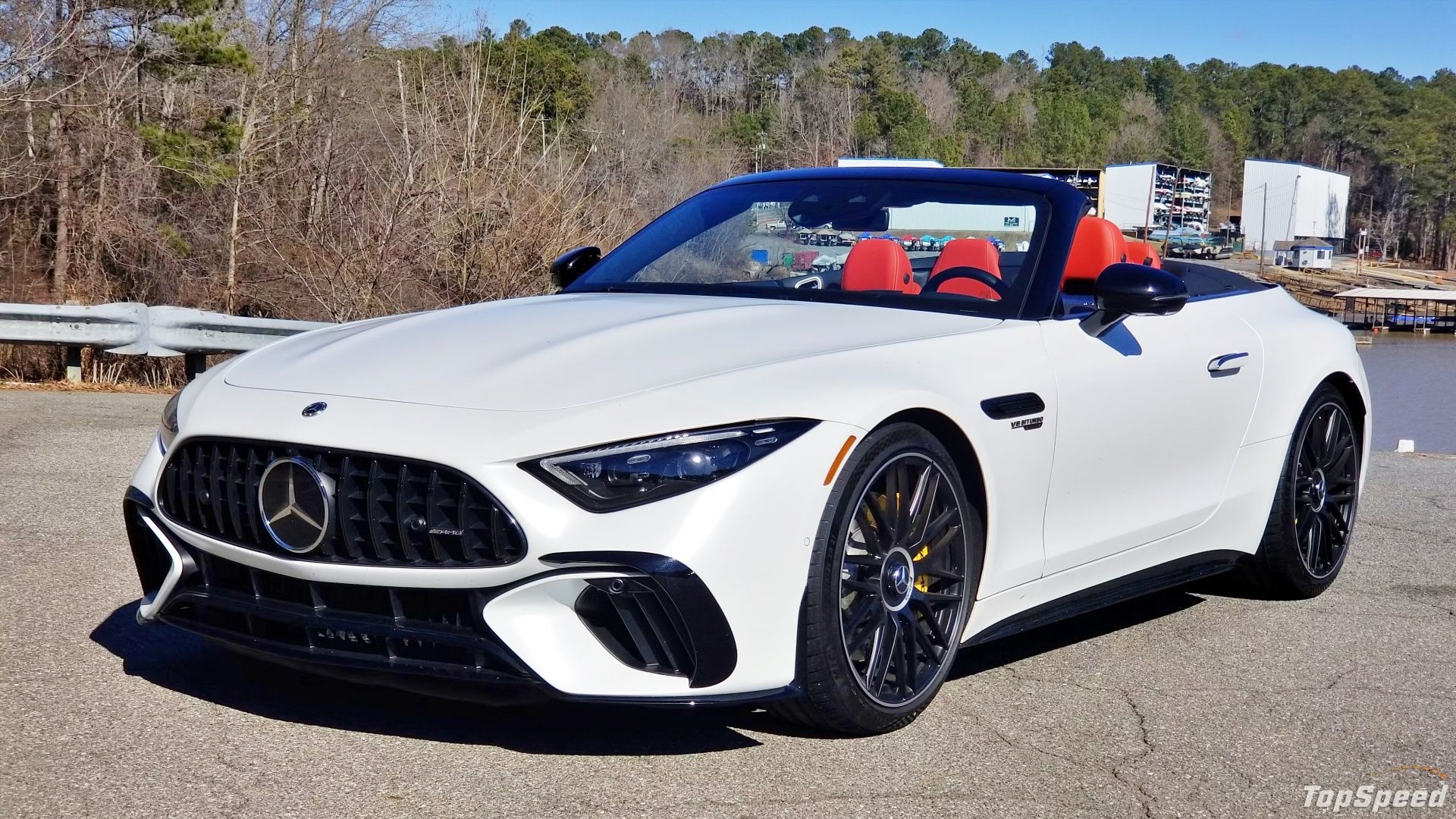 White 2023 Mercedes-AMG SL 63 