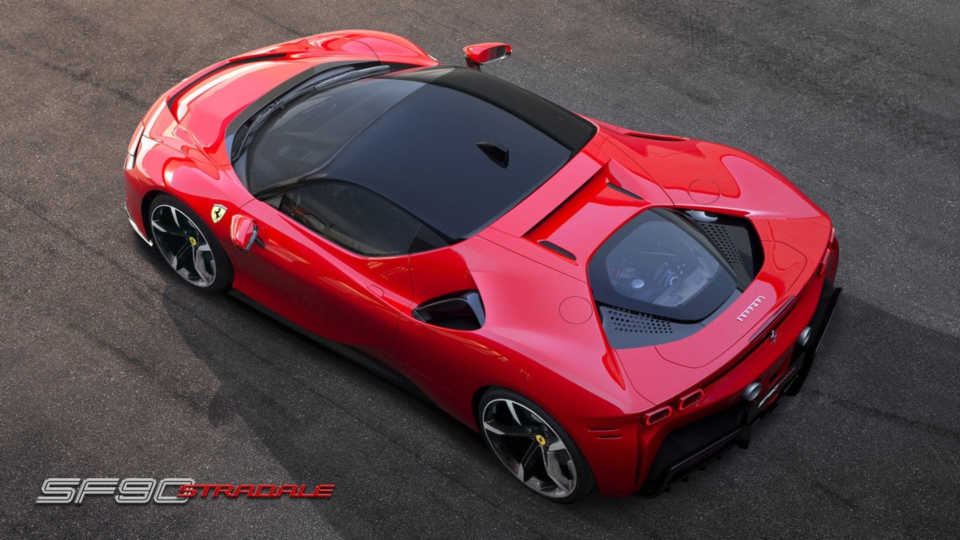 Ferrari SF90 Stradale, vista aérea