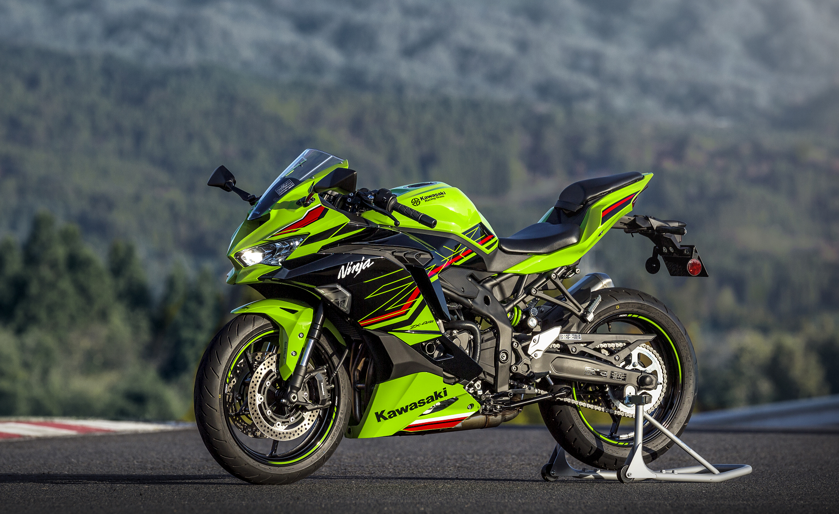 2023 Kawasaki Ninja ZX-4RR on a racetrack