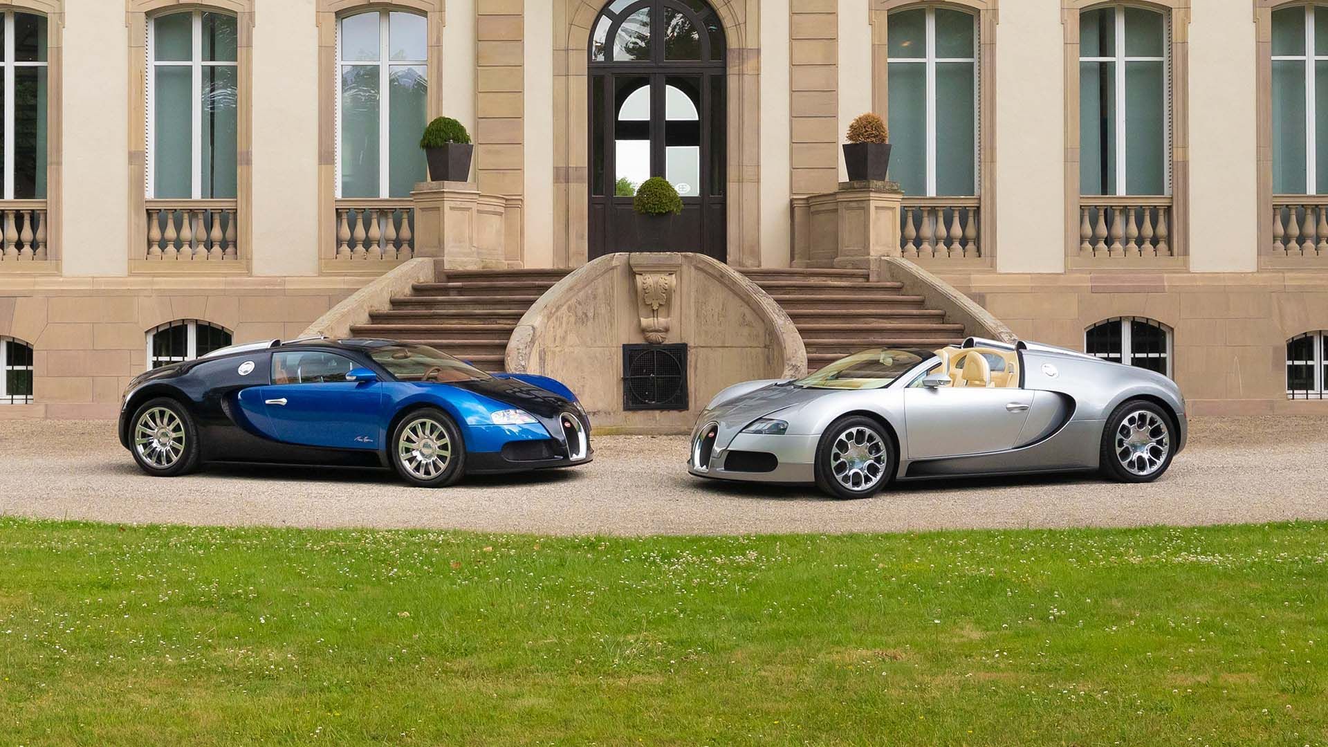 (Left-to-right) Bugatti Veyron 16.4 and Bugatti Veyron Grand Sport 